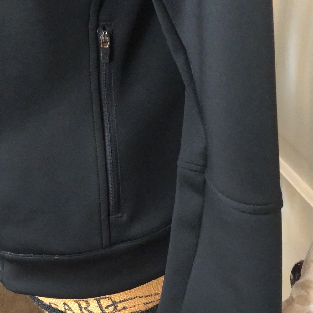 LIKE NEW! • JOY LAB • Black Neoprene Moto Motorcycle Jacket - Picture 10 of 16